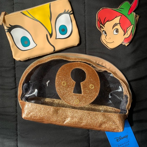 TINKERBELL MAKEUP COSMETIC BAG DANIELLE NICOLE NEW DISNEY STORE - Picture 3 of 6